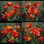 **<https://s.mj.run/HazaVi7ln8k> Generate a painting in the style of this painting. Painting scarlet poppies --v 7.0** - Variations (Strong) by <@1171132266240553092> (fast)