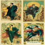 **a movie poster illustration of a handsome masculine Belle Epoque Superman wearing a version of his costume with the S on it flying towards camera over 1890s New York City streets and architecture in the fall the art nouveau style --chaos 35 --ar 6:11 --seed 3219474619 --raw --sref <https://s.mj.run/oEpqLCU-2DY> --sw 555 --stylize 999 --v 7.0** - <@688195114849271814> (relaxed)