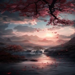**blueprint Heavenly wonderland valley,Wide shot,Eye-level view,Cascading waterfalls, serene river, abundant pink cherry blossoms, mossy green hills, distant misty mountains, numerous pink/red butterflies + Hanging blooms, falling petals on water, sparkling light particles, ethereal mist,Butterflies fluttering, water flowing,Magical sunlit daytime,Distant misty mountains, glowing sun background,Ethereal, idyllic, dreamlike, vibrant atmosphere,Hyperrealistic photography, fantasy illustration, luminous style,Ultra-detailed, 8K quality,Bright ethereal sunlight, soft highlights lighting,Soft pinks, blues, greens, red butterflies, golden light colors --ar 9:16 --v 6.0 --s 250 --p hzbw227** - Image #4 <@1310799197464821800>