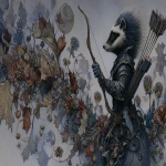 **🍂🦨🏹⚔️ 🌈✏️ --ar 7:4 --sref 1338403268 --sv 4 --sw 100** - Image #1 <@370960263245070346>