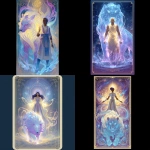 **Psychic Surge - Strength tarot card design A powerful, serene figure standing confidently beside a glowing mystical animal--such as a lion or wolf--both enveloped in vibrant psychic auras of blues, purples, and golds. The figure’s eyes and hands emit radiant energy, symbolizing inner strength and mental power. The animal’s form is stylized with flowing lines and luminous accents, exuding courage and spiritual connection. The background features subtle swirling energy patterns and floating arcane symbols, creating a mystical, empowering atmosphere. Vertical tarot card layout with a clean, elegant border framing the composition.** - <@189255832385486848> (fast)