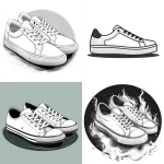 **white simple shoes 🥿 logo,3 lines, vector design circle foxfire, line art --ar 1:1 --seed 3975746857 --stylize 400 --v 6.1** - <@1010963827053043793> (relaxed)