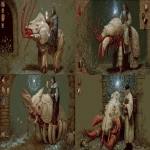 **<https://s.mj.run/D2Y5aygMzxA> <https://s.mj.run/vIN8e9y1Ivo> <https://s.mj.run/VmGoSAuD7wQ> <https://s.mj.run/qaySfmcY4O8> monstrous festive holiday crustacean, like a horse, rider on a storm, game items on the side, muted colors --ar 16:9** - Remix (Strong) by <@1094639053565067284> (fast)