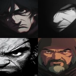 **extreme close-up anime portrait, Male Medieval Cultist, underground OVA style, grim adult animation, analog grain, poster-like composition, intense stare, minimal background --chaos 15 --ar 9:16 --raw** - <@409716268476923920> (fast)