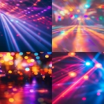 **Blurred disco club original laser color lights - View of new scanners generation - Defocused image - Concept of nightlife with cocktails and music entertainment - Warm filter with blurry bokeh hyper realistic --ar 3:4** - <@1134564384883093594> (relaxed)