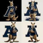 **<https://s.mj.run/gwNkfqGC_hY> a sports logo, A block letter A with a female Kangaroo and a baby kangaroo in her pouch holding a football. colors are navy Blue, Metallic Gold, and cream, cartoon style art, white backgroun --s 250** - <@180156009745088513> (fast)
-# Create, explore, and organize on [midjourney.com](<https://midjourney.com/imagine?from_discord=1>)