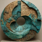 **3d sculpture, fusion of detailed calligraphy and wildstyle graffiti, circular composition, essence of samsara, intricate details --s 1000 --c 25 --q 2 --v 7.0** - Image #4 <@618585148765634560>