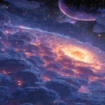 **professional cartoon render of galaxy in style of 1990s anime poster style onsen, blow my mind, maximalist , hyper-realistic, intricate details, Octane render, side view --ar 9:16 --v 7.0** - Image #2 <@1144568084905066547>