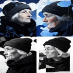 **An old lady wearing a beanie, in the style of a country engraving landscape --sref 891 --p s8mr18c fx2os6q --q 2 --no trees --v 6.1 --ar 16:23** - <@1064451214823129168> (fast)