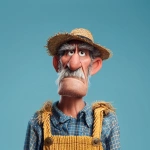 **cartoon character, farmer, wears a colourful farmers outfit, pixar artstyle --v 7.0** - Image #1 <@798906196995997708>