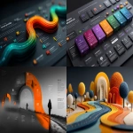 **interactive presentation cover with a roadmap theme. The focus of the presentation is their program with eleven steps to reach the goal. Powerpoint, landing page, UI, UX --v 7.0 --ar 16:9 --stylize 1000** - <@1061750239708577893> (fast)