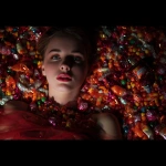 **cinematic American Beauty film. Top down shot with Halloween candy --sref 1662338142 238810998 704438408 --v 7.0 --sw 20 --s 250** - Image #3 <@911637101290877029>
