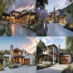 **front driveway view of soft modern house --ar 16:9** - <@409035117881982988> (fast)