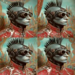 **<https://s.mj.run/wgb1wTwrrrs> in reptilian 80s hair band steampunk style --ar 3:4 --s 250 --v 7.0** - Zoom Out by <@1071135204846096475> (relaxed)