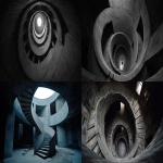 **dvd screengrab of the interior circular stone staircase in an abandoned brutalist building from the film metropolis, designed in the style of christopher nolan and shot on film with epic cinematography. --ar 72:35** - <@554549579131912202> (fast)
-# Create, explore, and organize on [midjourney.com](<https://midjourney.com/imagine?from_discord=1>)