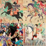 **fierce woman crime drama, super powers, a horse is a horse of course of course, awesome ultraviolet unicorn ukiyo-e, a Japanese art form of colorful woodblock prints and paintings that depict everyday life in Japan during the Edo period (1615–1868) --ar 53:40 --v 6.1 --p ver5ntv** - <@1059292469474373672> (relaxed, stealth)