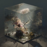 **a biomechanical aviary floating inside an infinite mirrored cube, feathered serpents coiled around antenna towers made of glassbone, moonstone-hatched insects projecting dreams as holograms, cascading looped waterfalls falling upwards into negative space, cathedral-sized lungs breathing fog into crystalline orchards, gravity tilting sideways as flaming koi orbit fractured obelisks, photorealistic shimmer on liquid marble floors, hollow suns suspended by silver thread, humanoid shadows stitched to air by gold needles, flocks of origami beasts unfolding mid-flight, moonstone vines crawling across pulsating skylights, pink lightning caught inside translucent prism trees, ancient machine-animal hybrids frozen mid-dance, everything reflected in a pool that doesn't exist --v 7.0 --p 3yk8su5** - Image #3 <@1077492926550134864>