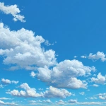 **a light-blue sky with a few long white clouds.** - Image #4 <@767983275058397235>
