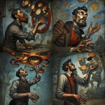 **a man catching coins in a numismatic madness --sref <https://s.mj.run/kKRWWBM5fkc> --v 7.0 --raw** - <@1071135204846096475> (fast)