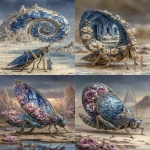 **journey to farawaylands, mantis polycrystal feathers being, amidst, ceremonial megalithic maze, stunning unreasonably fine details --chaos 55 --ar 2:3 --exp 50 --profile t6z9kb1 --stylize 750 --v 7.0** - Remix (Strong) by <@246480551605698561> (relaxed)
-# Create, explore, and organize on [midjourney.com](<https://midjourney.com/imagine?from_discord=1>)