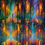 **neo fauvist vision of a beautiful colonnade street in central park, NY, romantic circuit, couple, colorful by leonid afremov, spatula strokes --ar 5:2 --v 7.0** - <@1054482006731395092> (fast)