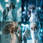 **photo, photo real, realism, film photo, 35mm, film grain, fujifilm, portrait, F1.4, Natural light, dramatic light, modern, reflections, science, white and bright color pallette, a woman engineer in a semiconductor clean room holding up a new microchip design, cinematic, --ar 16:9** - <@947348620636729354> (fast)
-# Create, explore, and organize on [midjourney.com](<https://midjourney.com/imagine?from_discord=1>)