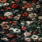 **dark, moody floral wallpaper with muted colors, detailed in a vintage aesthetic, creating a moist, atmospheric look. --ar 4:7 --v 6.0 --s 250** - <@756269320539209761> (fast)