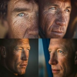 **ultra-realistic portrait of a middle-aged man with textured skin and natural wrinkles, soft morning sunlight on face, shallow depth of field, 85mm lens, natural background --chaos 10 --ar 4:3 --exp 50 --raw --stylize 250 --v 7.0** - <@610664569651855369> (relaxed)