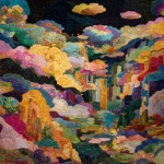 **Cosmography tapestry of a uniquely gorgeous mystery in the styles of Schiele, Klee, and Klimt, magical realism haute vivid dreamscape, rococo extravagance sumptuous shapes rich colors, watercolor borders the edges of the photograph --ar 4:5** - Image #1 <@948741381743083580>