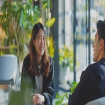 **Beautiful Japanese woman and handsome Japanese man laughing together during a coffee break in a modern office lounge, relaxed and friendly atmosphere, bright daylight, natural smiles, cinematic photography, positive workplace mood --ar 16:9 --v 6.0 --raw** - Image #4 <@1074578484602601522>