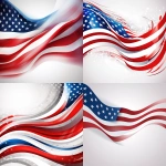**patriotic flag waving. red, white, blue with stars. vector, abstract --v 5.0** - <@544365320228306984> (fast)