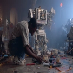 **A cinematic still, a film by Terry Gilliam, a nerdy black kid, building a robot, wide shot --v 7.0 --ar 16:9** - Upscaled by <@1105536971348123781> (fast)
