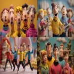 **claymation version of The Wiggles --ar 16:9** - <@690328976094134272> (turbo)
-# Create, explore, and organize on [midjourney.com](<https://midjourney.com/imagine?from_discord=1>)