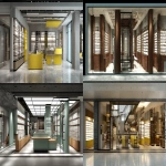 **flat elevation eye glass retail store interior --ar 4:1** - <@1173644971937636354> (fast)