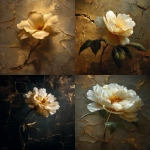 **dramatic Rembrandt and Caravaggio inspired oil painting on aged cracked canvas, a single elegant flower floating softly in baroque light, extremely deep chiaroscuro shadows, warm golden edge lighting, thick sculptural impasto texture covering the entire background (no visible canvas), heavy layered paint with antique gold accents, refined classical realism, rich baroque atmosphere, subtle smoky vignette, museum-grade fine art detail, emotional stillness, no frame, no text, no watermark, no signature, no artist signature, no initials --ar 4:5 --v 7.0 --q 2 --raw** - <@1313398896784834591> (relaxed, stealth)
-# Create, explore, and organize on [midjourney.com](<https://midjourney.com/imagine?from_discord=1>)