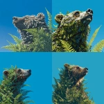 **grizzly bear wrapped in barnsley ferns, looking at clear blue sky --v 7.0** - <@946188241151860837> (fast)
-# Create, explore, and organize on [midjourney.com](<https://midjourney.com/imagine?from_discord=1>)
