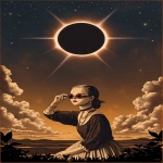 **a woman looking at a solar eclipse <https://s.mj.run/g1cPEuOIM4Q> --ar 2:3 --niji 7** - Image #2 <@1071135204846096475>