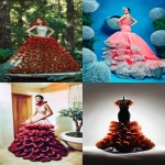 **gown with a skirt made of rafflesia --chaos 10 --ar 3:4 --raw --profile 2e136ei --stylize 50 --v 7.0 --draft** - <@871364285517934602> (relaxed)