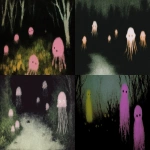 **scyphozoa jellies in the mangrove maze --p oiybov8 my4vuca --v 7.0 --ar 2:1** - <@820503377821564929> (relaxed)