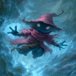 **Oneiroscape Orko from Masters of the Universe, a small mystical sorcerer with a flowing robe, pointy hat, and glowing eyes, hovers in front of Castle Grayskull. Magical energy swirls around his hands, casting luminous runes into the air. Dark fantasy atmosphere, cinematic lighting, epic composition, detailed textures, and highly detailed, hyper-realistic fantasy art --ar 3:4 --s 250 --v 7.0** - Image #2 <@419578677106311168>
