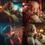 **an upclose of Santa Clause eating a craft bacon cheeseburger in a dimly lit bar alone** - <@1068738667423744202> (fast)
-# Create, explore, and organize on [midjourney.com](<https://midjourney.com/imagine?from_discord=1>)
