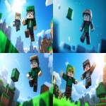 **one minecraft figure standing on one block, the block is flying in the air, background is bright blue and clean, Minecraft style, --cref <https://s.mj.run/qaHcA6UT4l4> --ar 16:9 --v 6.1** - <@1078550585051205643> (fast)
-# Create, explore, and organize on [midjourney.com](<https://midjourney.com/imagine?from_discord=1>)