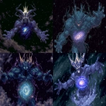 **A colossal cosmic entity of pure void energy, its massive form glowing with deep blues and purples, crowned with jagged crystalline horns radiating ethereal light. Its chest contains a swirling miniature galaxy, pulsing with gravitational power, as if holding an entire universe within. The creature’s arms are outstretched in a commanding, godlike gesture, void tendrils and nebula-like wisps spiraling around it. Its faceless head glows with faint, piercing eyes, exuding an overwhelming presence of cosmic dominion. The background is a vast expanse of space, dotted with distant stars and galaxies, the darkness around it bending under its immense gravitational pull. Hyper-detailed, cinematic lighting, epic fantasy-meets-sci-fi concept art, ultra high resolution, cosmic scale. utopian toast --ar 3:2 --p yqp5qk7 tzl2qbv --oref <https://s.mj.run/kk6udE1znbM> --v 7.0** - <@106534493057220608> (relaxed, stealth)
-# Create, explore, and organize on [midjourney.com](<https://midjourney.com/imagine?from_discord=1>)