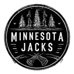 **Simple, Minimalistic Logo for an Axe Throwing Company, Circle, Black and White, "MINNESOTA JACKS" Vector, Thick Black Outline --v 7.0** - Image #2 <@1067982535730151454>