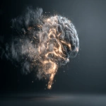 **An abstract, conceptual image showing a chaotic, noisy, glowing brain (representing overload) gradually transforming into a clear, calm, brightly glowing brain with organized pathways. The background is a gradient from dark, cluttered to light, minimalist. Symbolic of 'reset' and 'clarity'. Digital art, high contrast, clean transformation, 16:9 aspect ratio --ar 16:9** - Image #1 <@1092509747774750800>