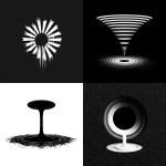 **minimal, vector logo, black and white. void, drain, loss --s 200 --c 10** - <@277223286423945226> (fast)