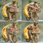 **<https://s.mj.run/FDbpKIZ5KHA> A Louisiana Creole male riding a bicycle wearing a suit influenced by banana bread and banana for scale, tailored and extremely detailed. He's holding a large banana by his pants. Hyperrealistic. Dadaist Aesthetic. Medium Format Cinematography. Hasselblads x2d. holding a handbag made of hands made of even smaller hands made of banana for scale, stunning, surreal --chaos 55 --ar 2:3 --exp 50 --profile 68vahbw --stylize 777 --v 7.0** - Remix (Subtle) by <@246480551605698561> (relaxed)