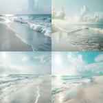 **serene white sandy beach in PANTONE 11-4201 (Cloud Dancer), gentle waves washing ashore, soft light, tranquil and airy atmosphere, cinematic wide shot, elegant and peaceful mood --ar 16:9 --v 6.0** - <@1124732812239589386> (fast)