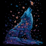 **A butterfly dream wolf --v 7.0 --raw** - Upscaled by <@754226842650542162> (relaxed, stealth)