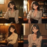 **a woman sitting in a classy wood-paneled bar. she wears a conservative cream blouse and cardigan sweater, anime style --cref <https://s.mj.run/SWOi_tRUrfw> --cw 0 --v 6.1** - <@334398819246538773> (fast)
-# Create, explore, and organize on [midjourney.com](<https://midjourney.com/imagine?from_discord=1>)